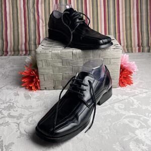 Stacy Adam’s Men’s Shoes Size 8 M Black Leather Square Toe Lace Up